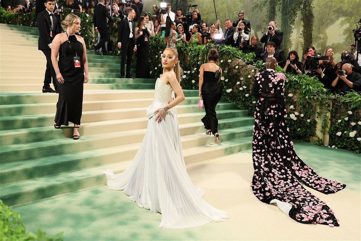 <i>Dia Dipasupil/Getty Images via CNN Newsource</i><br/>Ariana Grande at the 2024 Met Gala in New York City.
