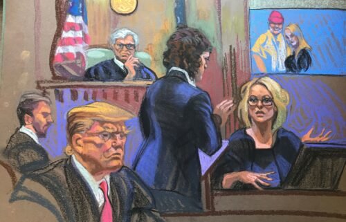 Stormy Daniels is questioned during Donald Trump's hush money trial on Tuesday
