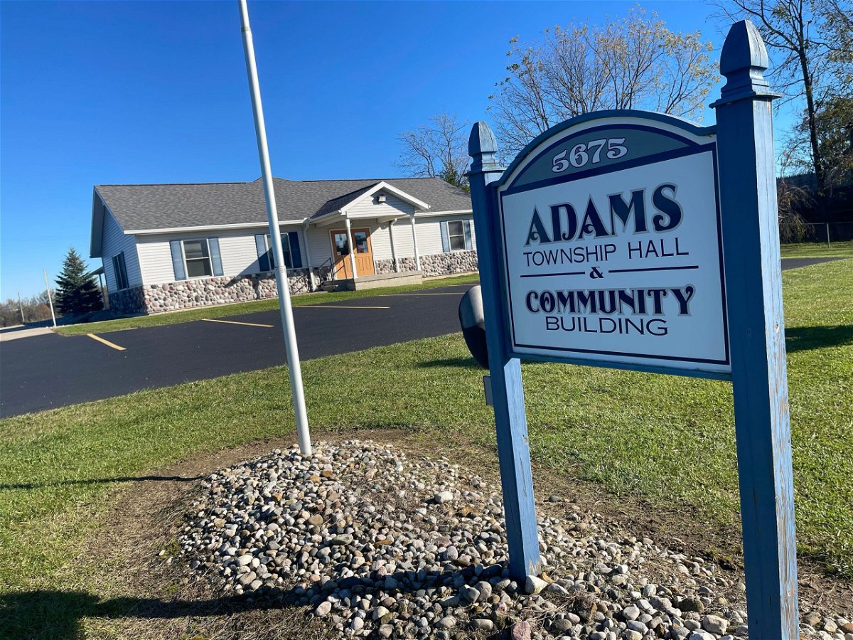 <i>Corey Murray/The Hillsdale Daily News/USA Today Network via CNN Newsource</i><br/>The Adams Township Hall in Adams Township