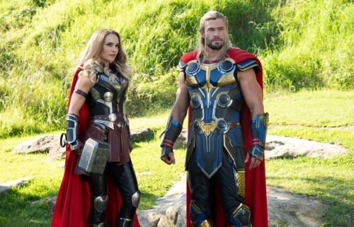 Chris Hemsworth in a scene from "Thor: Love and Thunder