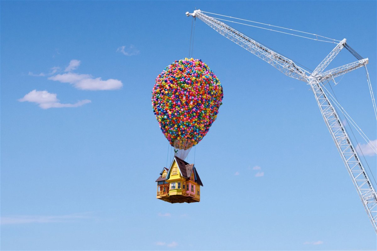 The "Up" House was brought to life by AirBnb Icons. A crane will lift the home off the ground for the overnight stay.
