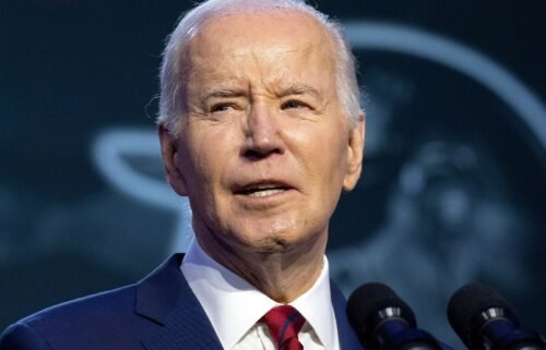 US President Joe Biden speaks during the North America's Building Trades Unions 2024 Legislative Conference in Washington