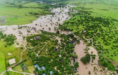 Parts of Maasai Mara National Reserve were left submerged by the flooding.