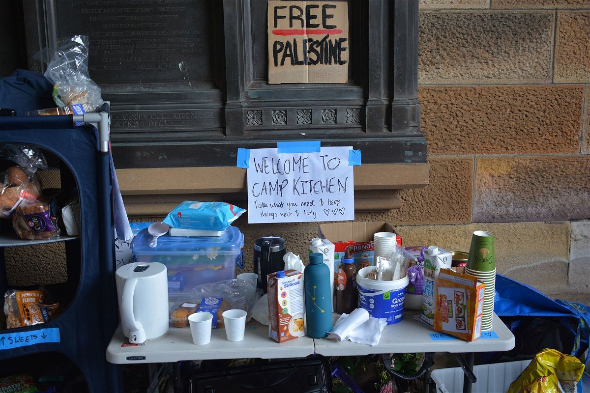 <i>Angus Watson/CNN via CNN Newsource</i><br/>Students say they will stay at the University of Sydney for as long as it takes for their demands to be met.