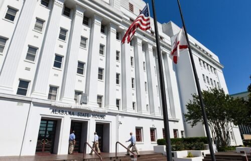 Alabama lawmakers have passed legislation that will allow President Joe Biden to appear on the state’s November ballot. Pictured is the Alabama State House in Montgomery in 2019.