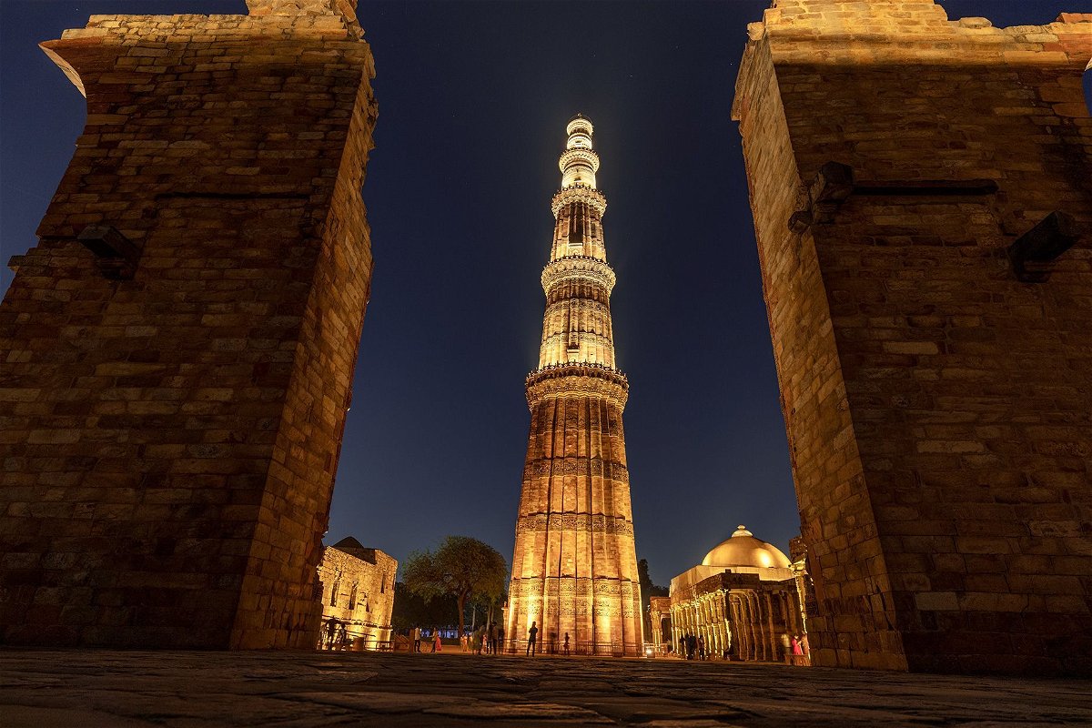 <i>Ravi Pratap Singh/iStockphoto/Getty Images via CNN Newsource</i><br/>The Qutub Minar complex is named after this red sandstone tower.