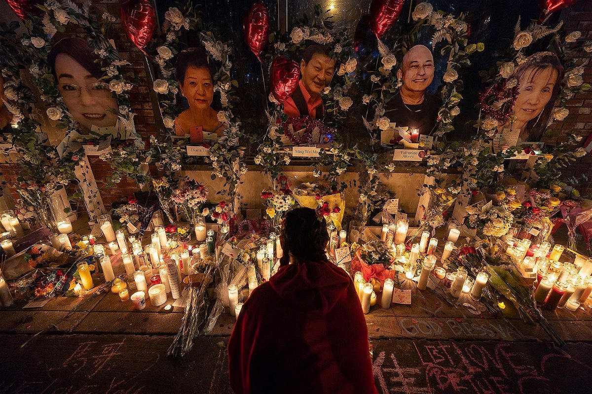 <i>Barbara Davidson/Getty Images via CNN Newsource</i><br/>Licensed clinician Jeanie Chang says the emotional response to trauma like the Monterey Park mass shooting is concerning: 