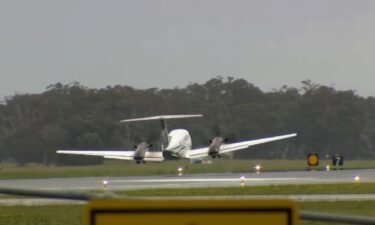 A plane makes successful wheels-up emergency landing in Newcastle