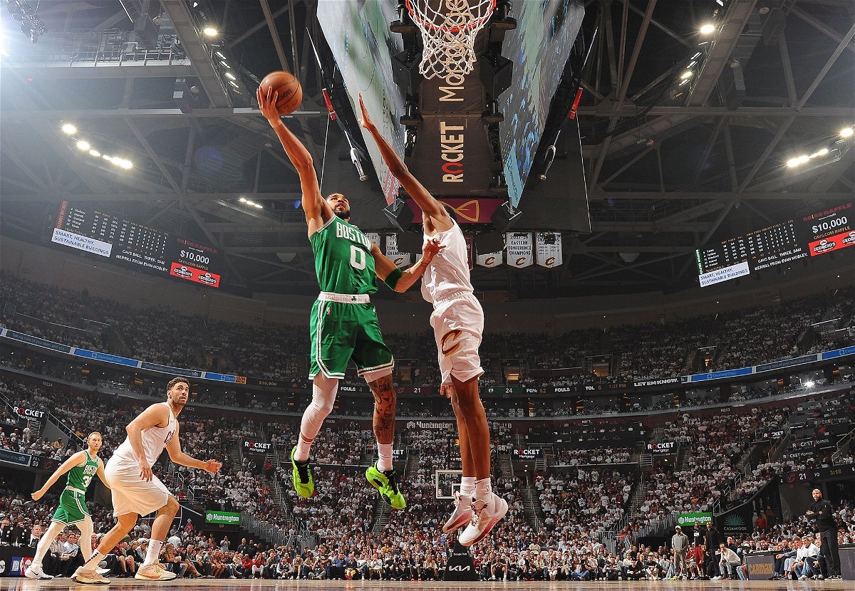 <i>Brian Babineau/NBAE/Getty Images via CNN Newsource</i><br/>Jayson Tatum scored a game high 33 points for the Celtics.