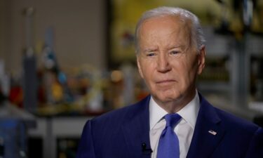 President Joe Biden seen on CNN speaking with CNN’s Erin Burnett on May 8