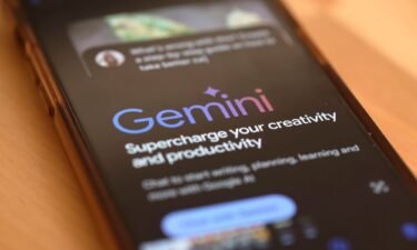 Gemini A.I. is seen on a phone on March 18 in New York City. The A.I.'s revamped search experience could potentially cause an even further decrease in audience for news outlets.