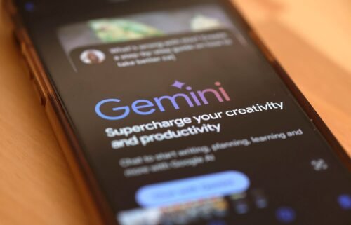 Gemini A.I. is seen on a phone on March 18 in New York City. The A.I.'s revamped search experience could potentially cause an even further decrease in audience for news outlets.