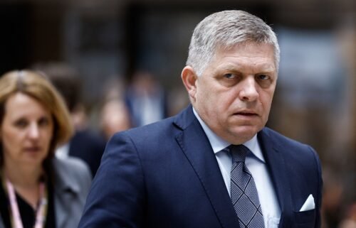 Slovakia's Prime Minister Robert Fico attends a European Council summit in Brussels