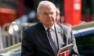 New Jersey Sen. Bob Menendez arrives for trial at Manhattan federal court in New York City on May 14. The jury who will hear the Justice Department’s bribery case against Menendez has been selected.