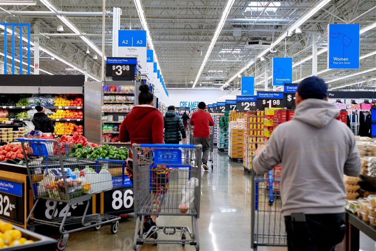 <i>Gabby Jones/Bloomberg/Getty Images via CNN Newsource</i><br/>Walmart said on May 16 that sales at stores open at least a year increased 3.8% during its latest quarter from the same time last year.
