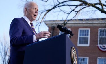 President Joe Biden speaks at Atlanta University Center Consortium on the grounds of Morehouse College and Clark Atlanta University in 2022.