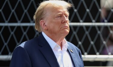 Former President Donald Trump attends the Miami Grand Prix on May 5.