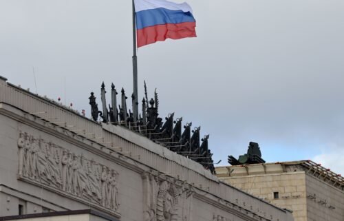 The Russian Defense Ministry is pictured March 1