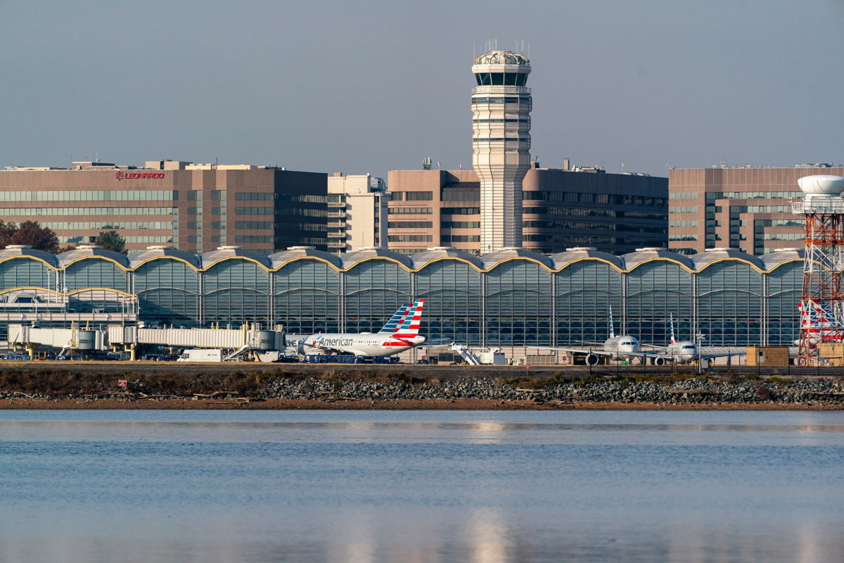 <i>J. Scott Applewhite/AP/FILE via CNN Newsource</i><br/>Passenger planes rest near a terminal at Reagan National Airport in Washington