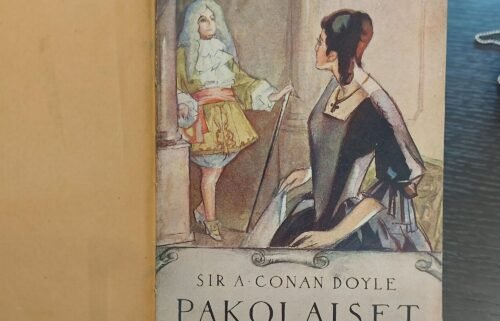 The book was a Finnish edition of Arthur Conan Doyle's Refugees.