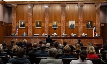 The Texas Supreme Court hears oral arguments in the case of Zurawski v. State of Texas in November 2023. The Texas Supreme Court said a medical exemption in the state’s abortion ban applies only when a person is at risk of death or physical impairment.