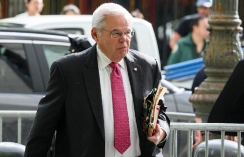 New Jersey Sen. Bob Menendez arrives at federal court in New York City on May 30.