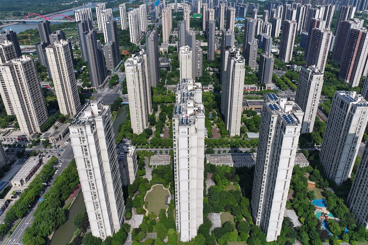 <i>CFOTO/Future Publishing/Getty Images via CNN Newsource</i><br/>Commercial residential buildings in Nanjing