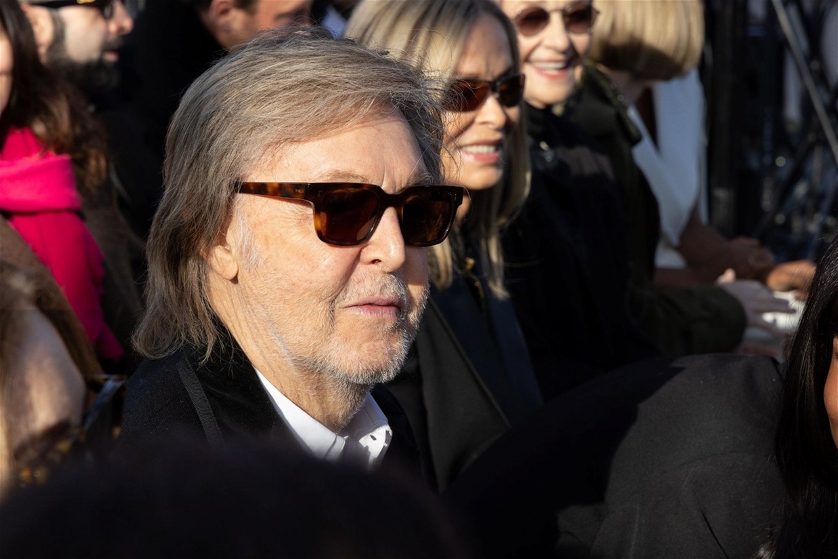 <i>Pietro D'Aprano/Getty Images via CNN Newsource</i><br/>Sir Paul McCartney attends the Stella McCartney Womenswear Fall/Winter 2024-2025 show as part of Paris Fashion Week on March 4 in Paris