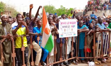 Demonstrators in Niamey