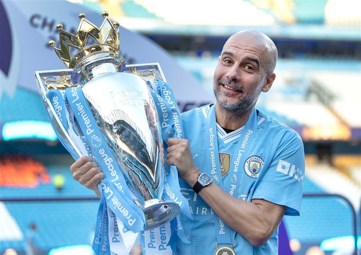 <i>Visionhaus/Getty Images via CNN Newsource</i><br/>Pep Guardiola has said that he is ‘closer to leaving that staying' at Manchester City after the club won its fourth straight Premier League title on May 19.
