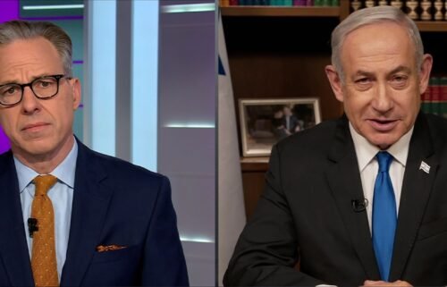 ‘A pack of lies.’ Israeli Prime Minister Benjamin Netanyahu interviewed by CNN's Jake Tapper on May 21 denies he is starving civilians in Gaza as a method of war.