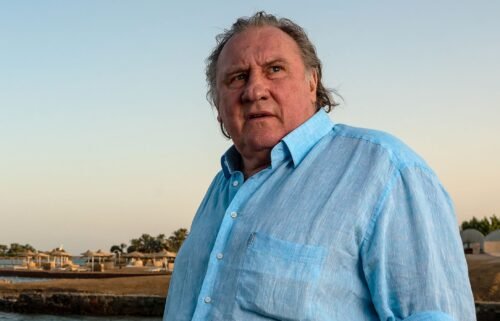 French actor Gerard Depardieu at the Egyptian Red Sea resort of El Gouna on October 24