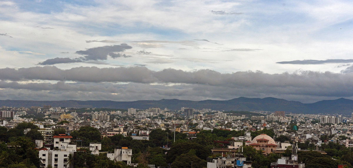 <i>Pratham Gokhale/Hindustan Times/Getty Images/File via CNN Newsource</i><br/>An aerial shot of Pune