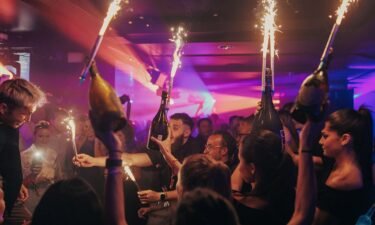 Some bottles of champagne at Amber Lounge afterparties can cost €20