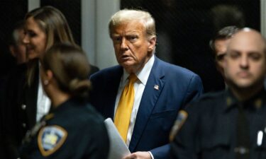 Former President Donald Trump leaves the courtroom at the end of the day's proceedings in his criminal trial for allegedly covering up hush money payments at Manhattan Criminal Court on May 14 in New York City.