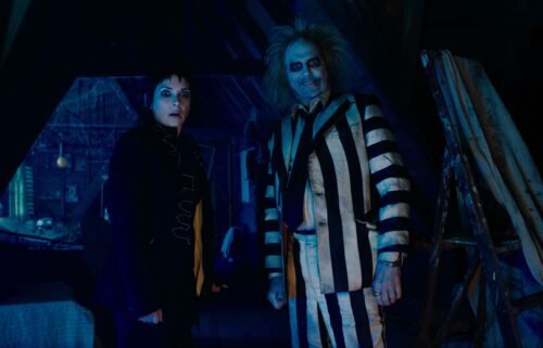 Winona Ryder as Lydia and Michael Keaton as Beetlejuice in "Beetlejuice Beetlejuice."