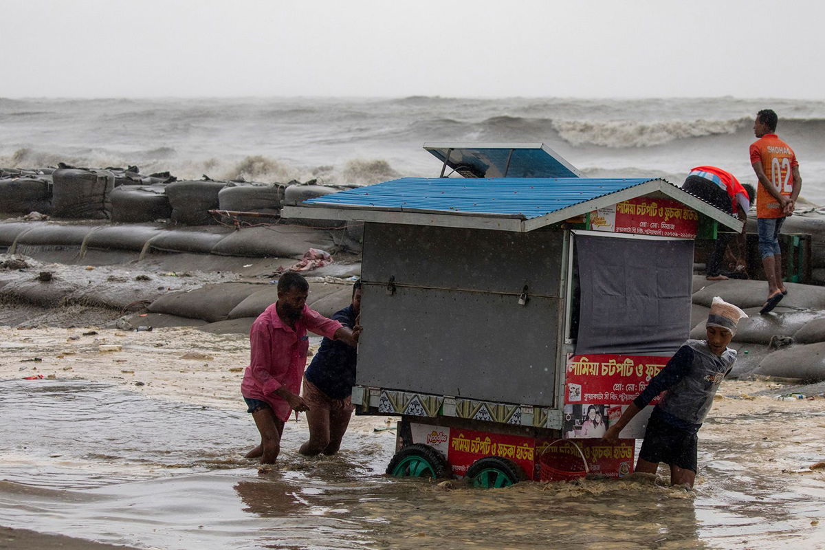 <i>K M Asad/LightRocket/Getty Images via CNN Newsource</i><br/>Cyclone Remal made landfall in Bangladesh on May 26.