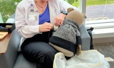 Karen Orstead makes teddy bears for those experiencing grief.