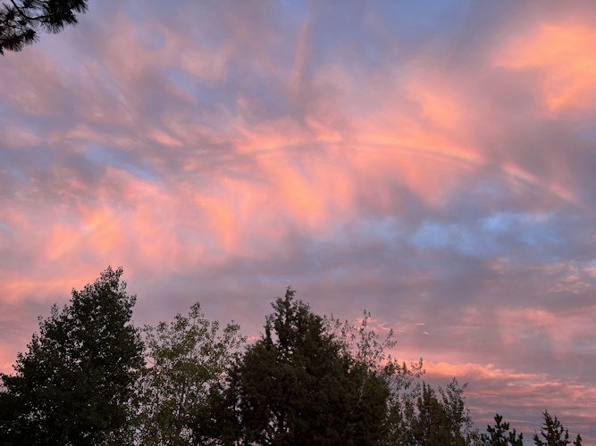 Awbrey Butte sunset with rainbow Alexandra James 6-26