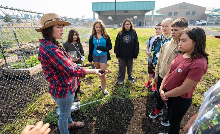 Jefferson County youth attend a gardening camp during COCC's 2023 Youth Camps.