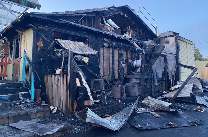 Overnight fire destroyed El Sancho's Taco Shop in NE Bend.