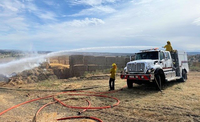Jefferson County Fire & EMS crews tackled haystack fire off South Adams Drive on Sunday