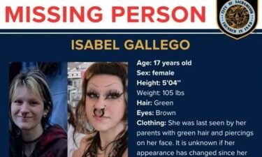 The Sacramento Police Department is asking for the public's help in finding 17-year-old Isabel Gallego