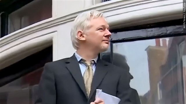 Julian Assange, speaking at 2020 protest