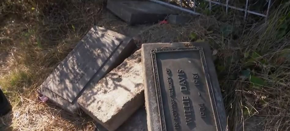 <i>KCAL/KCBS via CNN Newsource</i><br/>Celestina  Bishop is once again dealing with vandals targeting headstones. The Los Angeles County Sheriff's Department arrived at the scene this evening to take note of the situation.