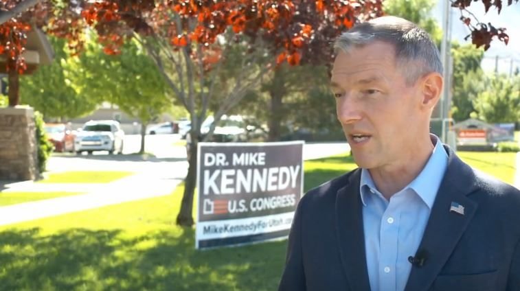 <i>KSTU via CNN Newsource</i><br/>Mike Kennedy is a Republican candidate in Utah's 3rd Congressional District race.
