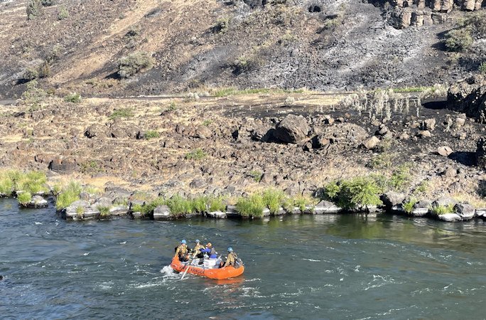 Long Bend Fire river rafting access 6-24