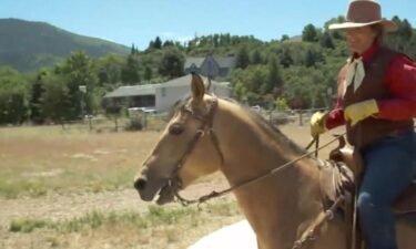 Sandy Mayor Monica Zoltanski and her horse