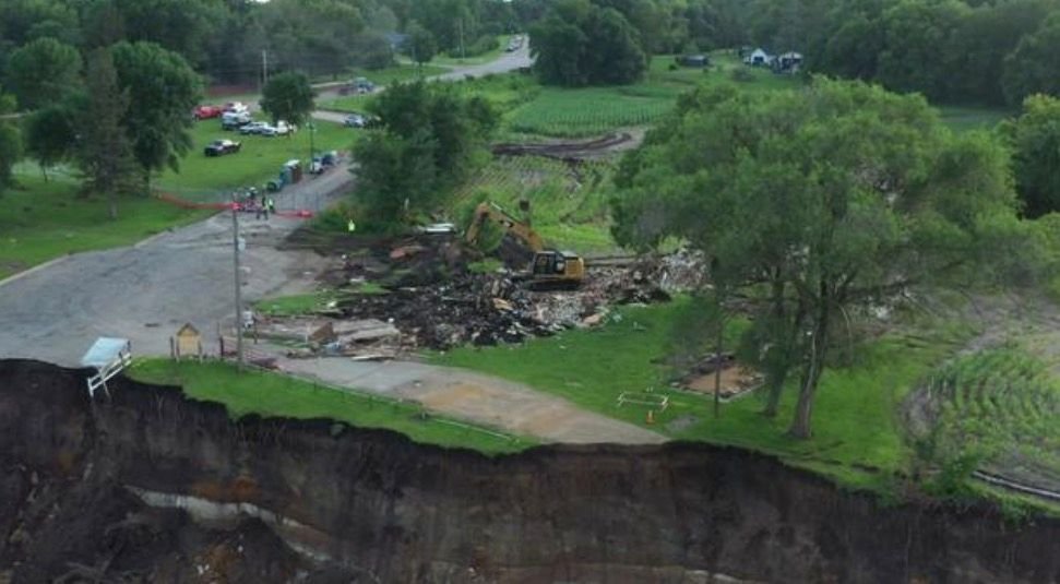 <i>WCCO via CNN Newsource</i><br/>Blue Earth County officials on Friday bought and demolished the iconic Rapidan Dam Store to prevent it from falling into the Blue Earth River.