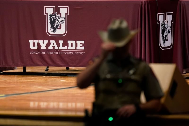 <i>Eric Gay/AP via CNN Newsource</i><br/>A grand jury has indicted two former Uvalde school police officers in the botched law enforcement response to the 2022 mass shooting at Robb Elementary School that left 19 children and two teachers dead